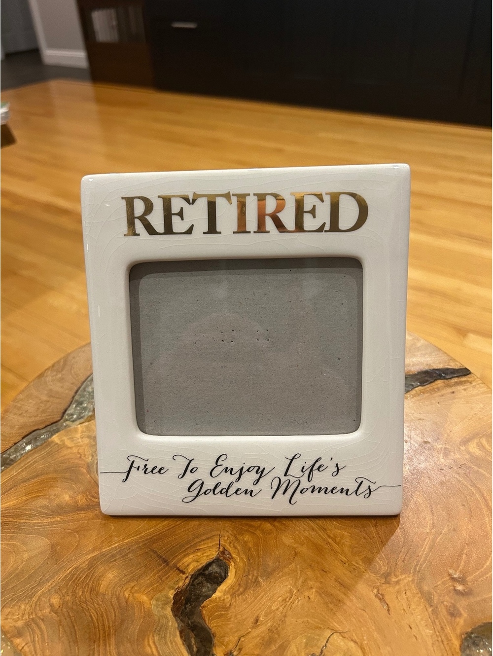 Hallmark Retired 4x5 Inch Picture Frame - Gold and White